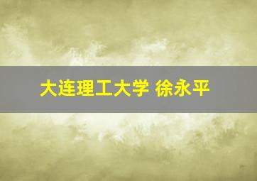 大连理工大学 徐永平